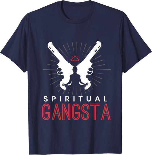 New Age Spiritual Spirituality Yoga Gangster Enlightened Zen T-Shirt - T-Shirt | Navy