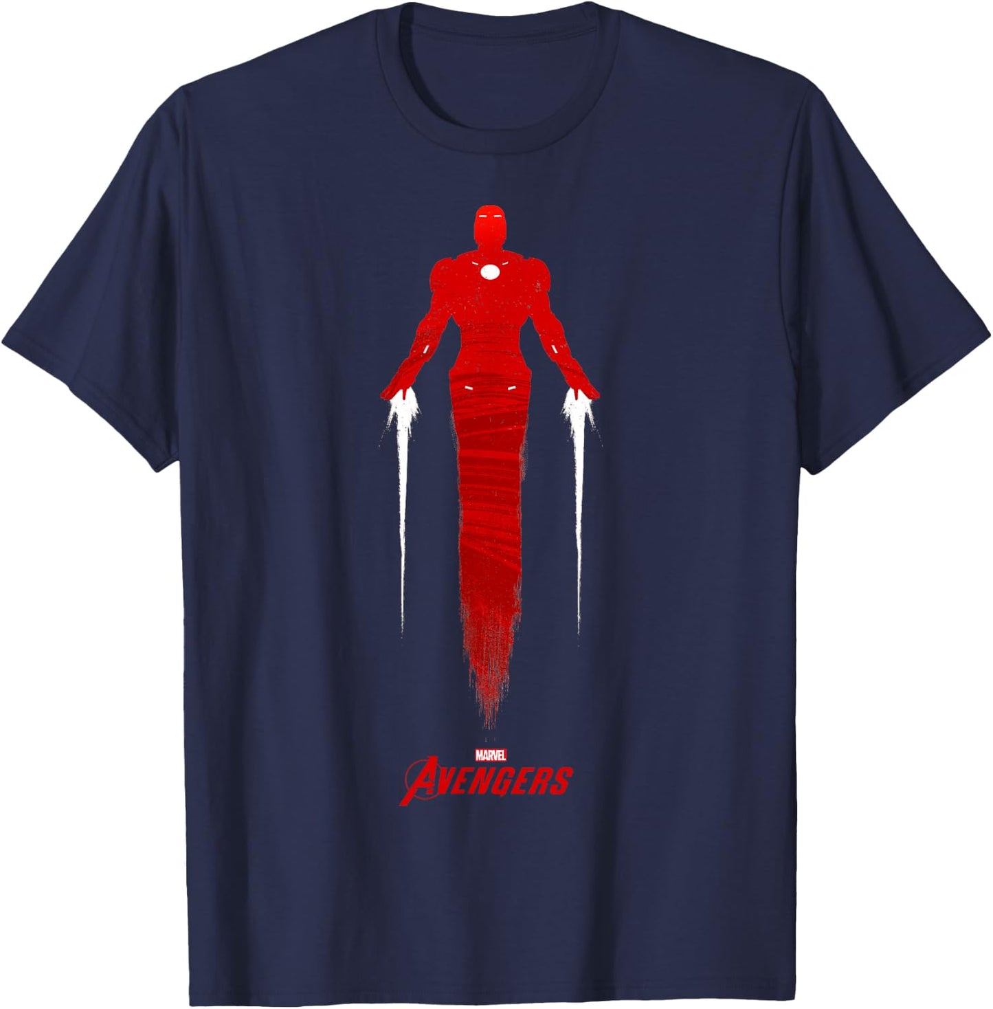 Marvel Avengers Game Iron Man Silhouette T-Shirt - T-Shirt | Navy