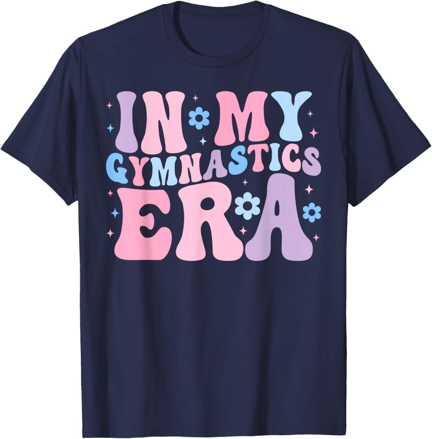 In My Gymnastics Era Gymnast Gymnastic Women Girls Groovy T-Shirt - T-Shirt | Navy