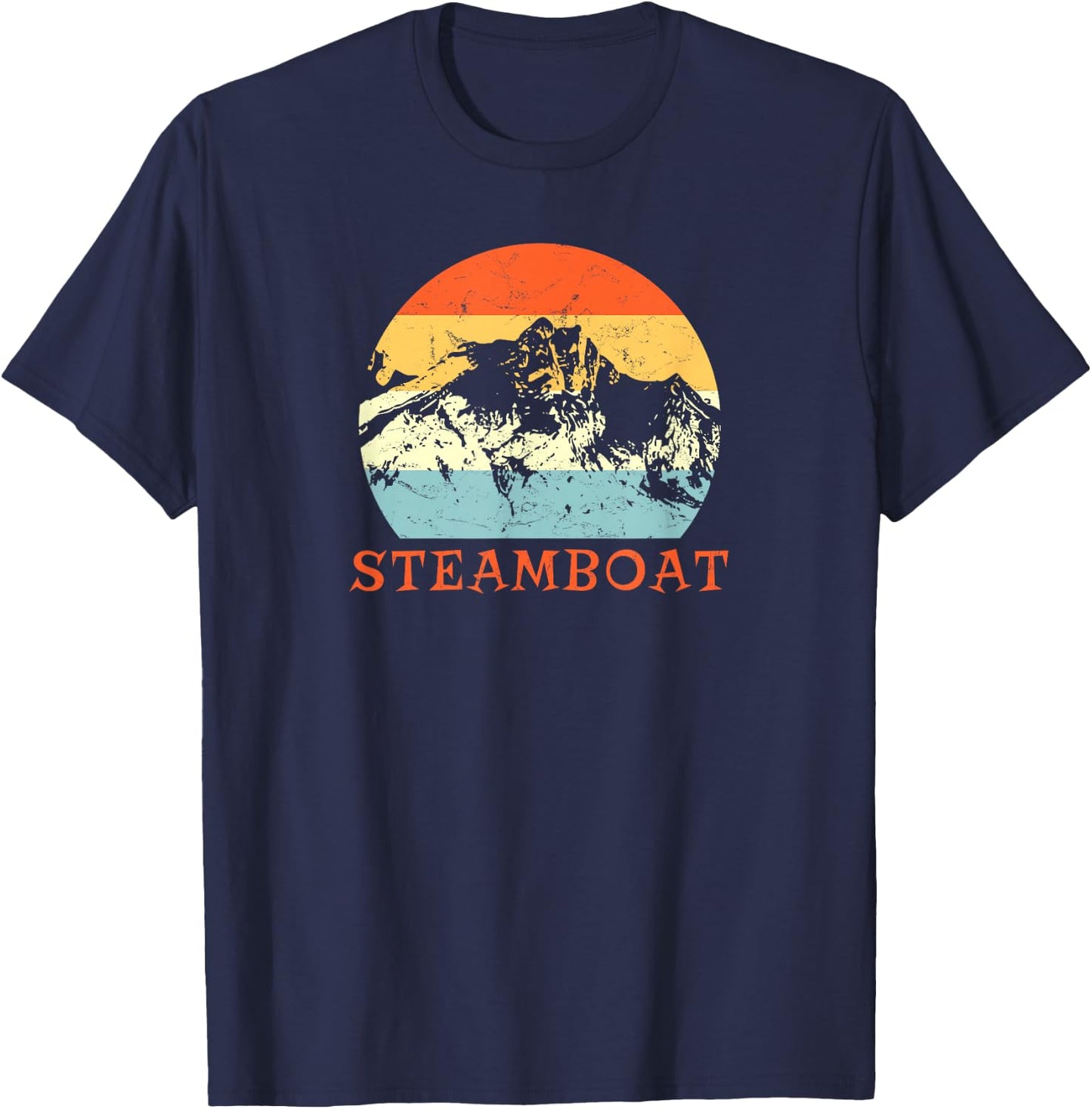 KULAWIND Steamboat Springs, Colorado Snow Ski & Outdoor Paradise - Black, Small T-Shirt - T-Shirt | Navy