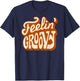 Feeling Groovy 70s Throwback Retro Vintage Good Vibes T-Shirt - T-Shirt | Navy