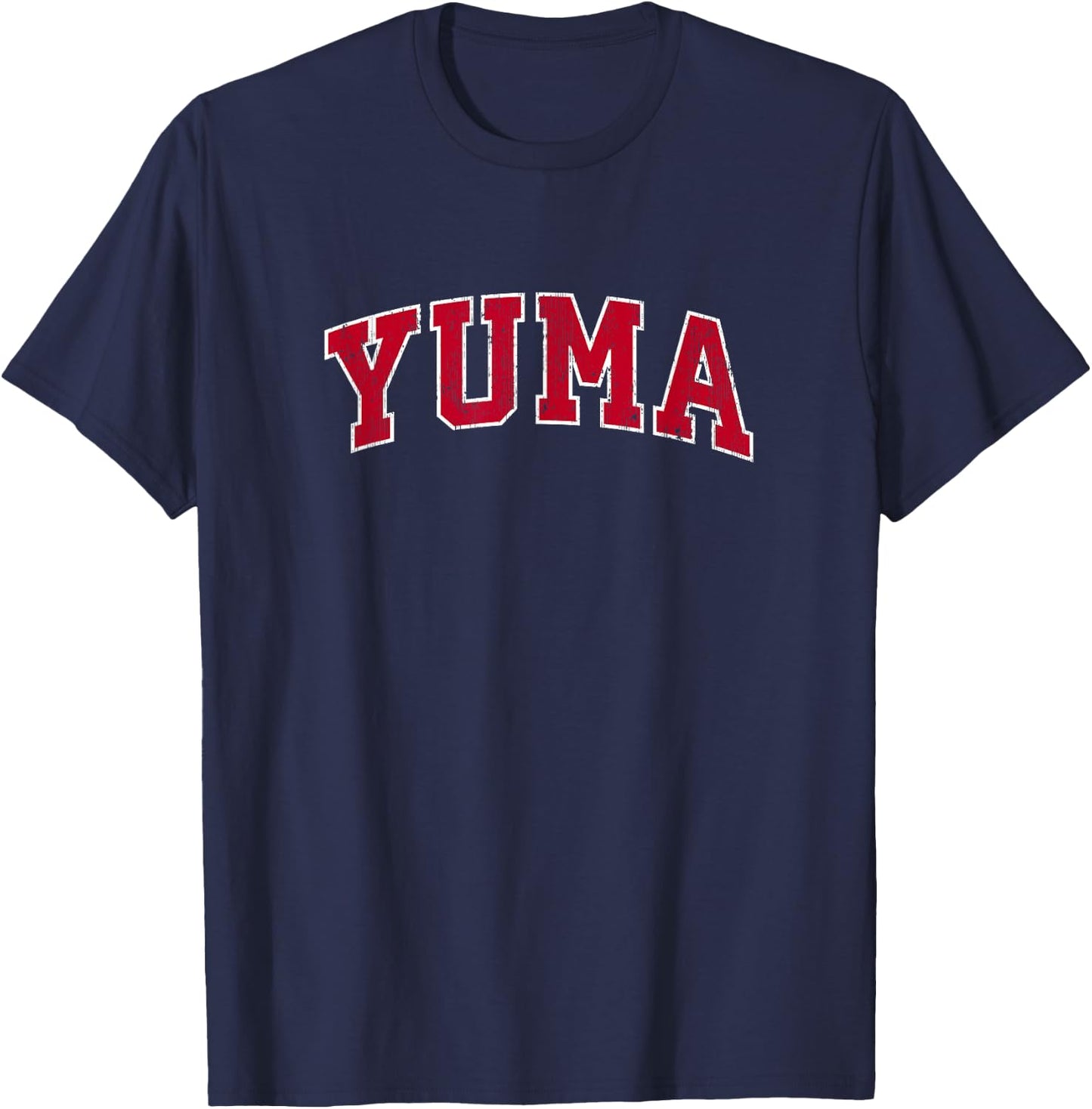 Yuma Arizona AZ Vintage Sports Design Red Design T-Shirt - T-Shirt | Navy