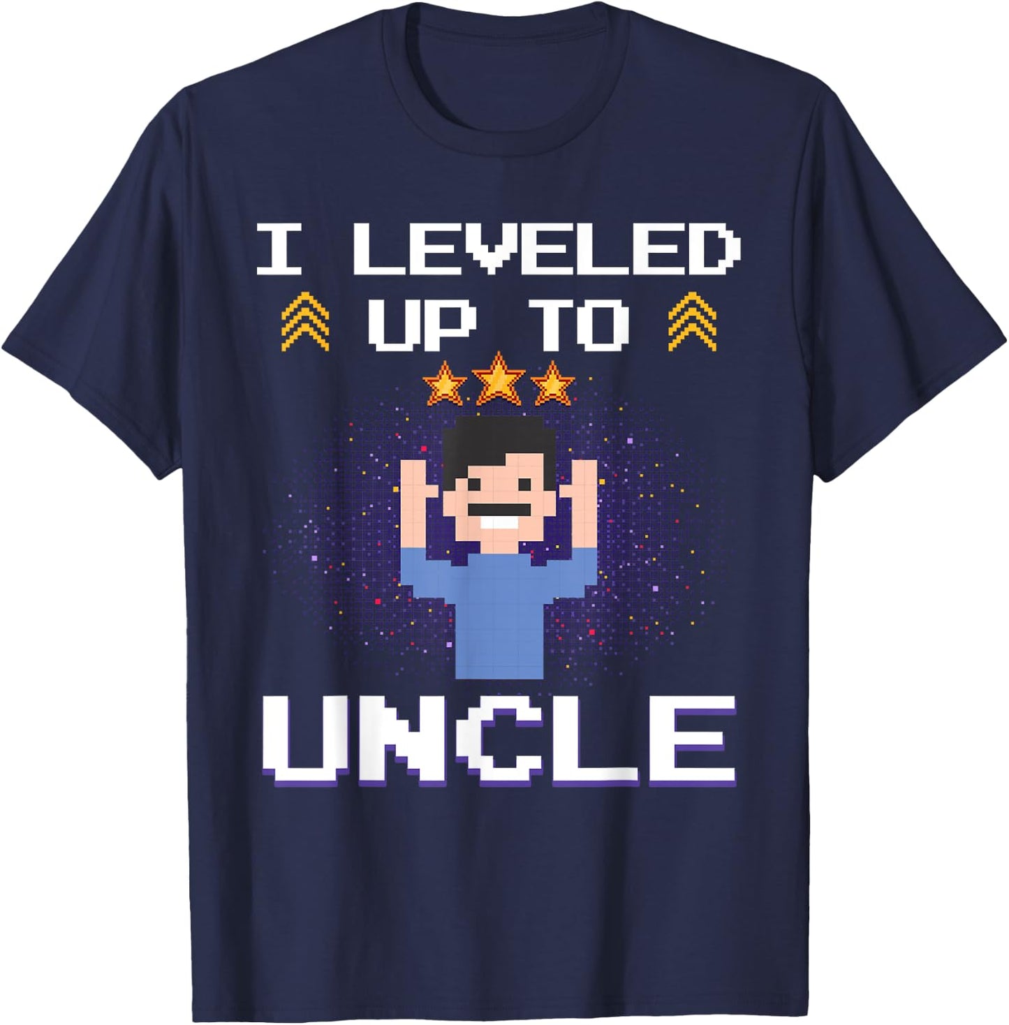 Best Uncle Gift Awesome Uncle Accessories & Stuff Uncle Design Dad First Time Promoted To Uncle Gamer T-Shirt - T-Shirt | Navy