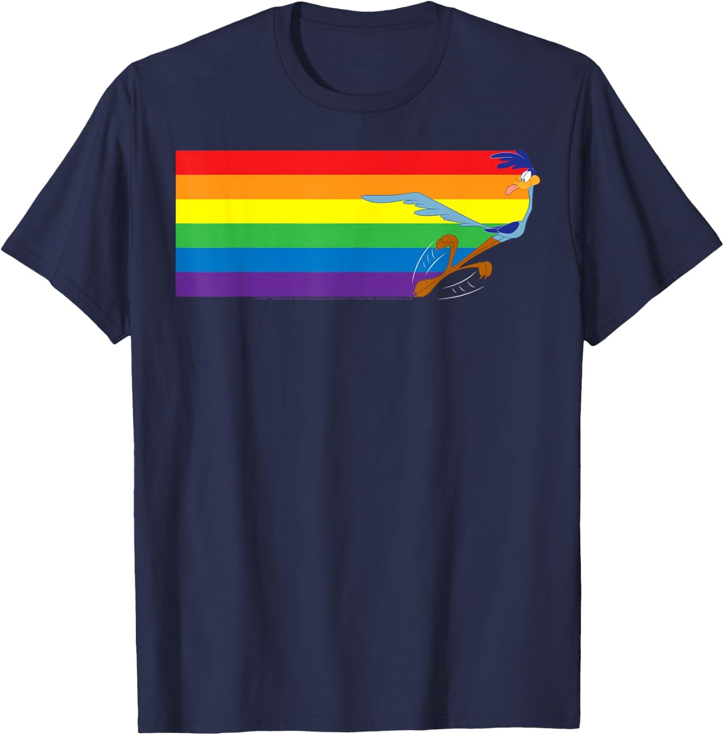 Looney Tunes Pride Road Runner Rainbow T-Shirt - T-Shirt | Navy