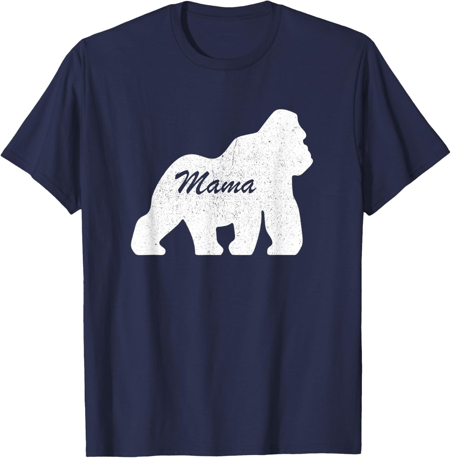 Mama Gorilla Mom Mother Day Shirt Mom Gorilla T Shirt Women T-Shirt - T-Shirt | Navy