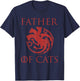 Father of Cats - Funny Cat Lover Kitten Dad Kitty T-Shirt - T-Shirt | Navy