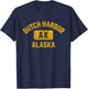 Dutch Harbor Alaska Gym Style Distressed Amber Print T-Shirt - T-Shirt | Navy