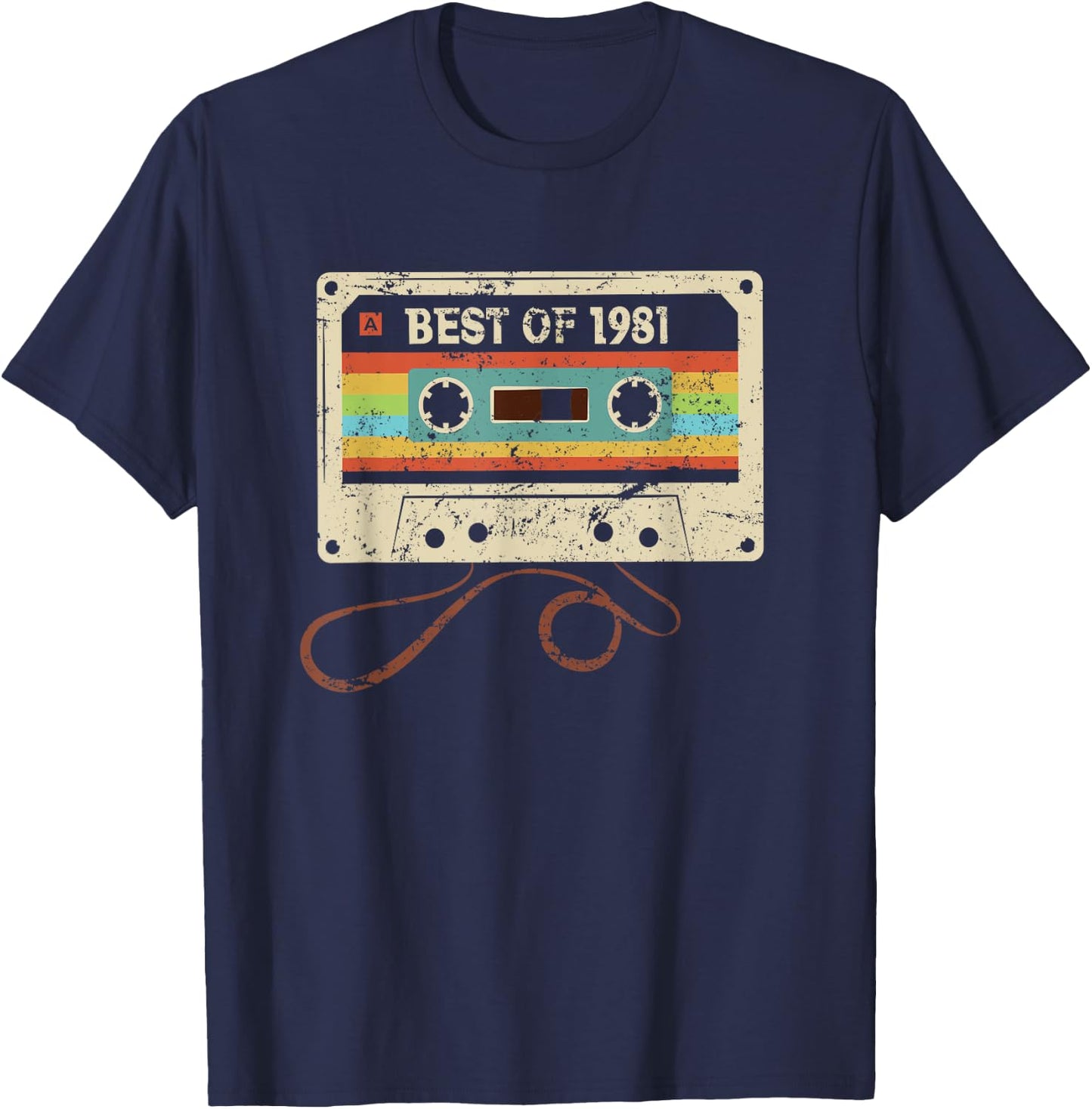 Best 1981 Cool 44 Year Old Bday Men Women 44th Birthday T-Shirt - T-Shirt | Navy