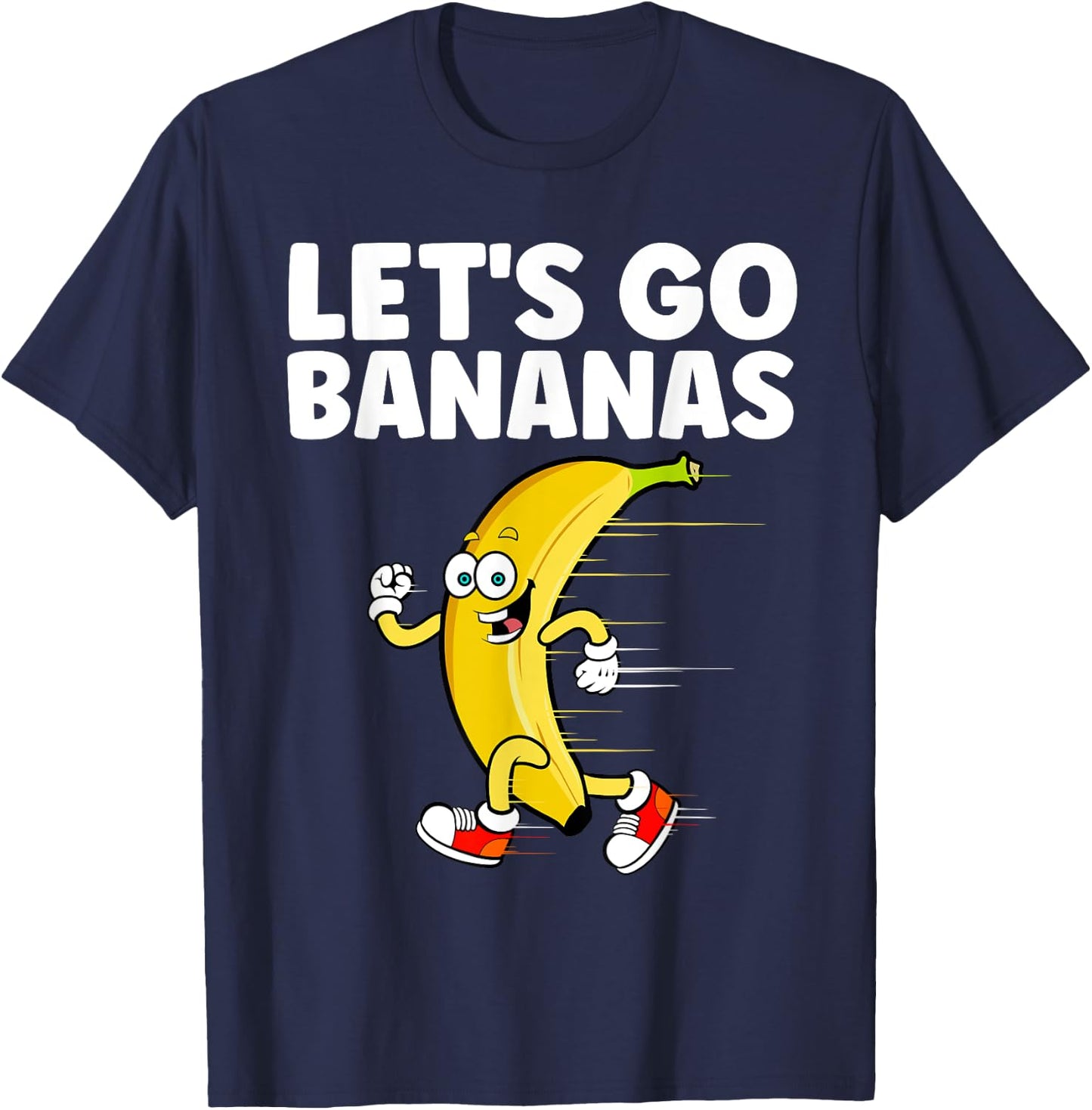 Banana Art Women Kids Hawaiian Fruit Bananas Lover T-Shirt - T-Shirt | Navy