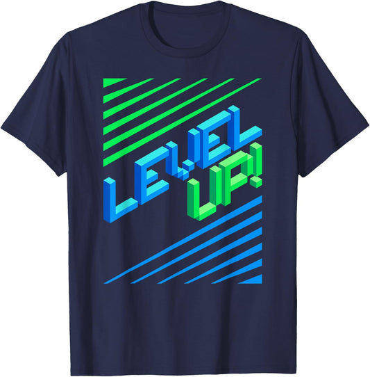 Level Your Game Up I Controller PS5 Gaming T-Shirt - T-Shirt | Navy