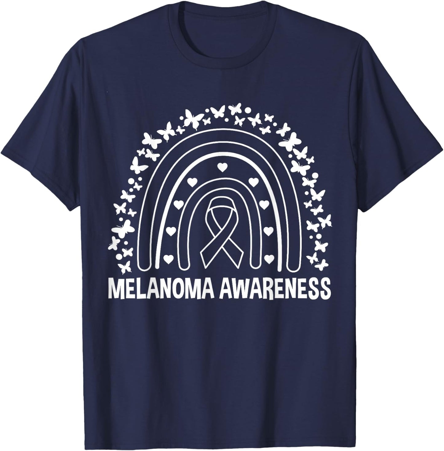 Skin Cancer Melanoma Awareness Melanoma T-Shirt - T-Shirt | Navy