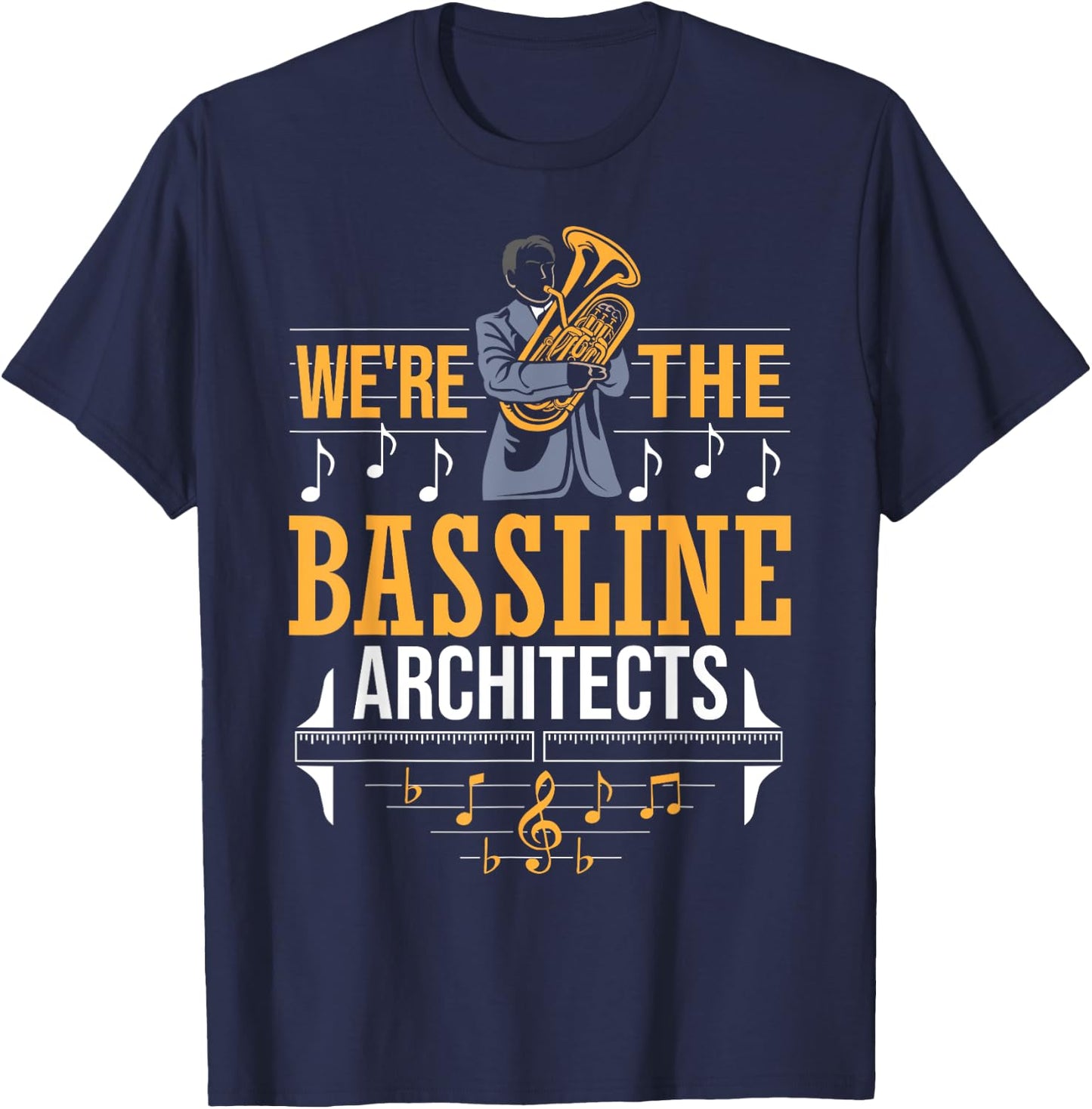 Euphoniumist Orchestra Marching Band Brass Horn Euphonium T-Shirt - T-Shirt | Navy