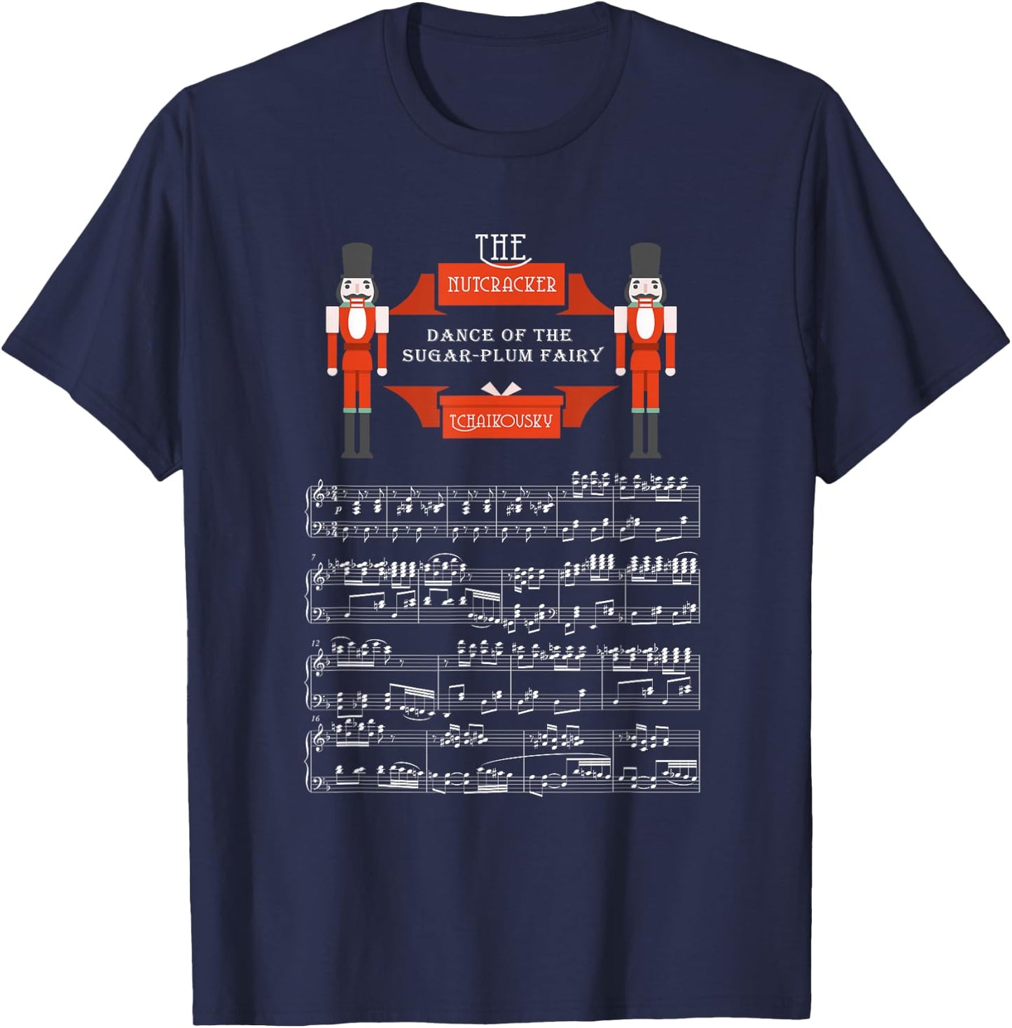 Tchaikovsky Nutcracker Dance of the Sugar-Plum Fairy T-Shirt - T-Shirt | Navy