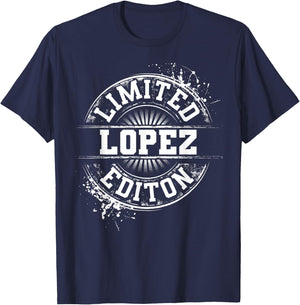 LOPEZ Funny Surname Family Tree Birthday Reunion Gift T-Shirt - T-Shirt | Navy