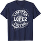LOPEZ Funny Surname Family Tree Birthday Reunion Gift T-Shirt - T-Shirt | Navy