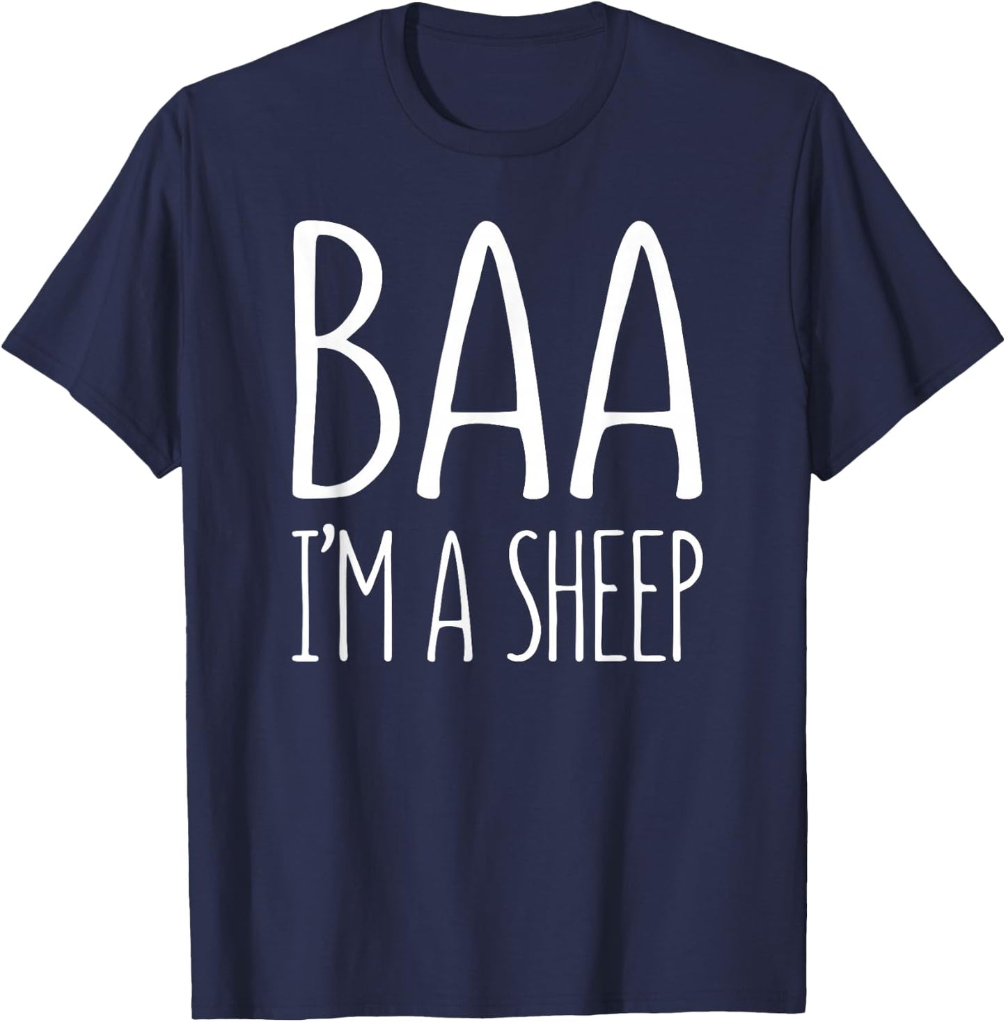 Baa I'm A Sheep Shirt Adult Men Women Kids Sheep Costume T-Shirt - T-Shirt | Navy
