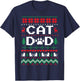 Funny Christmas Cat Dad Shirt Cats Kitten Men Women Kids T-Shirt - T-Shirt | Navy
