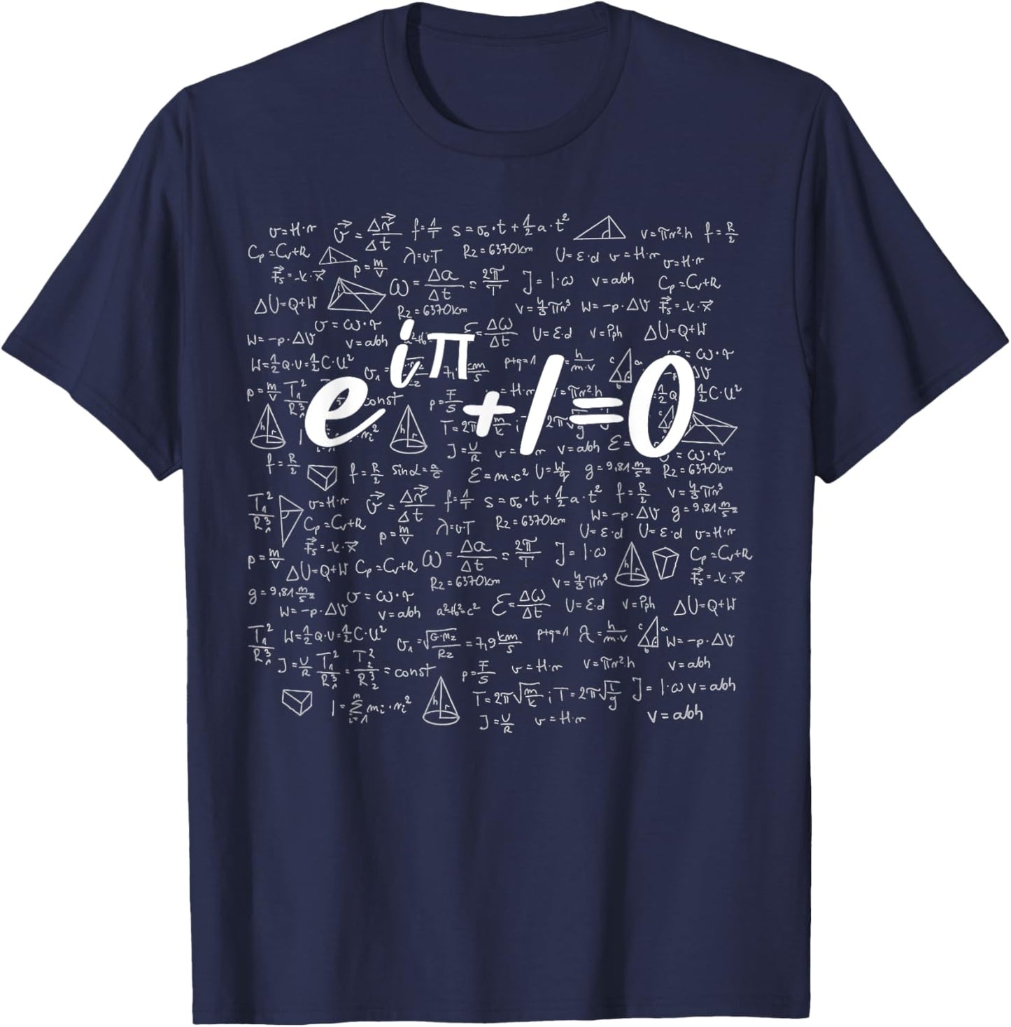Euler's Identity Beautiful Math Equation Mathematics Science T-Shirt - T-Shirt | Navy