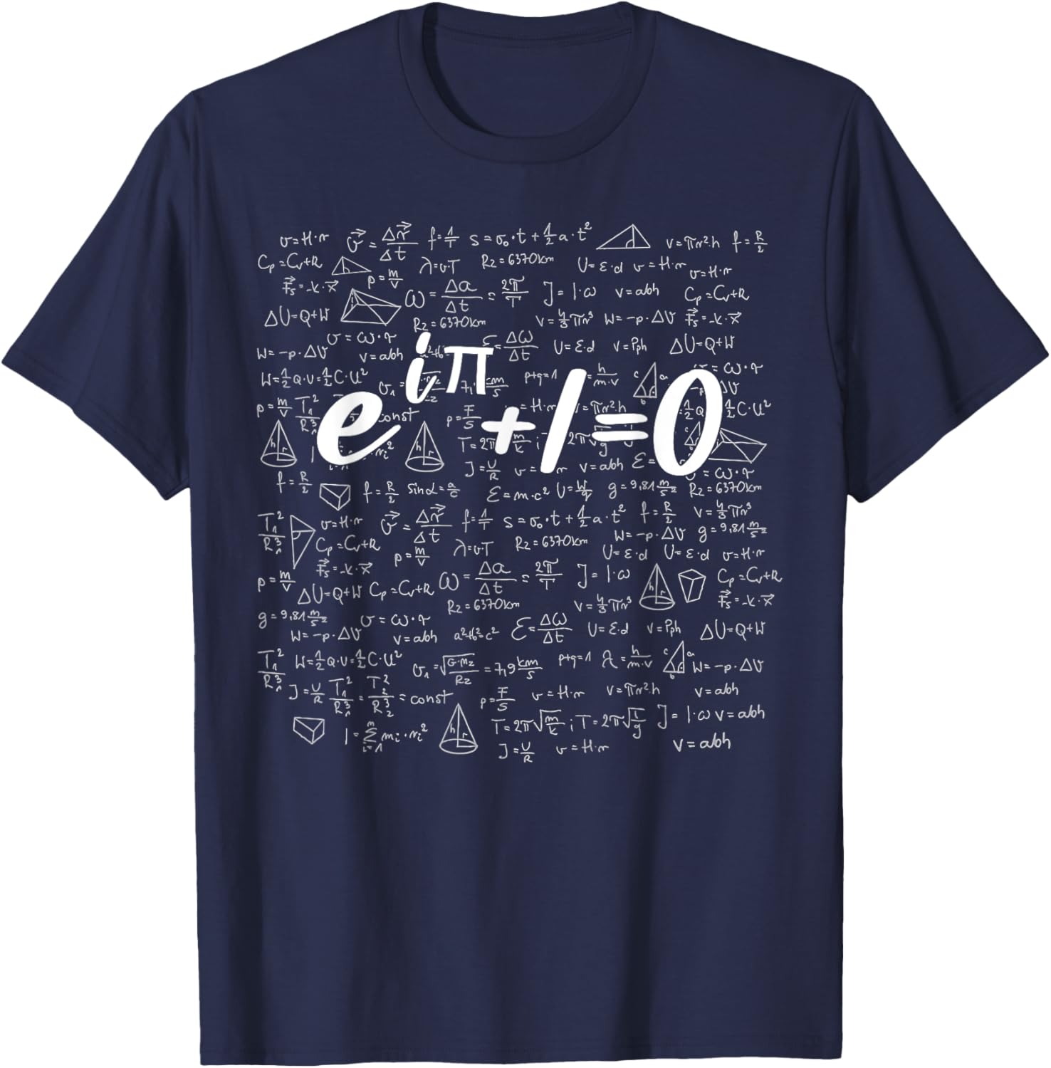 Euler's Identity Beautiful Math Equation Mathematics Science T-Shirt - T-Shirt | Navy