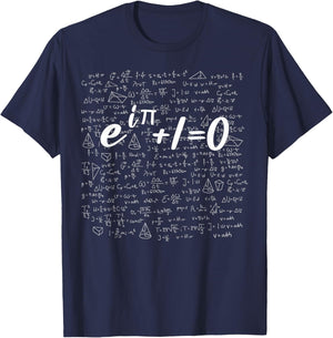 Euler's Identity Beautiful Math Equation Mathematics Science T-Shirt - T-Shirt | Navy
