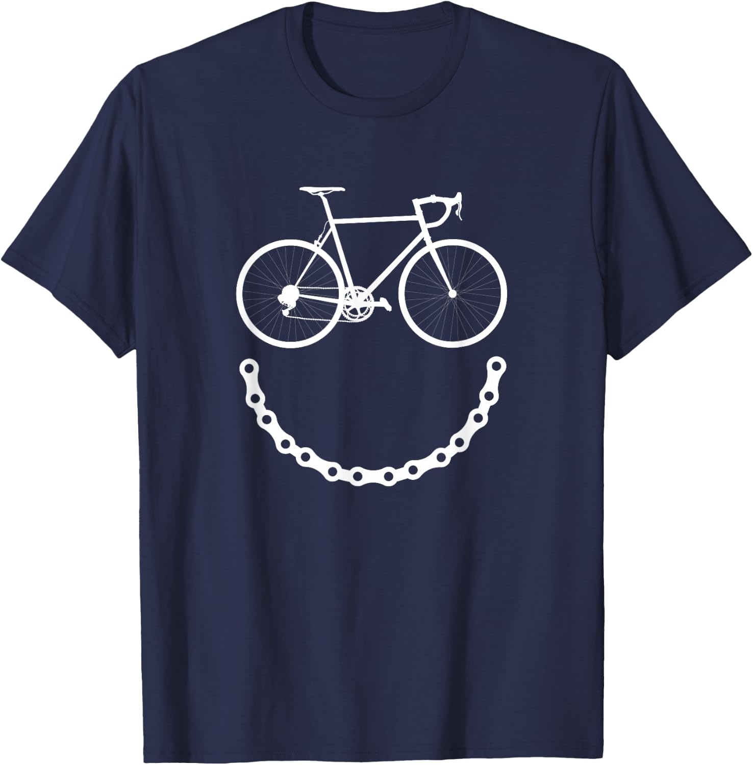 Cute Smiling Bicycle Cycling Shirt Women and Kids T-Shirt - T-Shirt | Navy