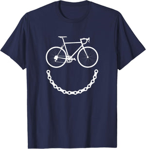 Cute Smiling Bicycle Cycling Shirt Women and Kids T-Shirt - T-Shirt | Navy