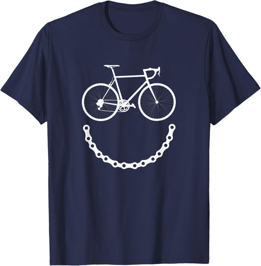 Cute Smiling Bicycle Cycling Shirt Women and Kids T-Shirt - T-Shirt | Navy
