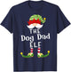 Dog Dad Elf Group Christmas Funny Pajama Party Women T-Shirt - T-Shirt | Navy