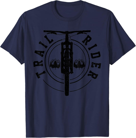 Mountain Bike Trail Rider MTB Biking Mountain Biker Gift T-Shirt - T-Shirt | Navy