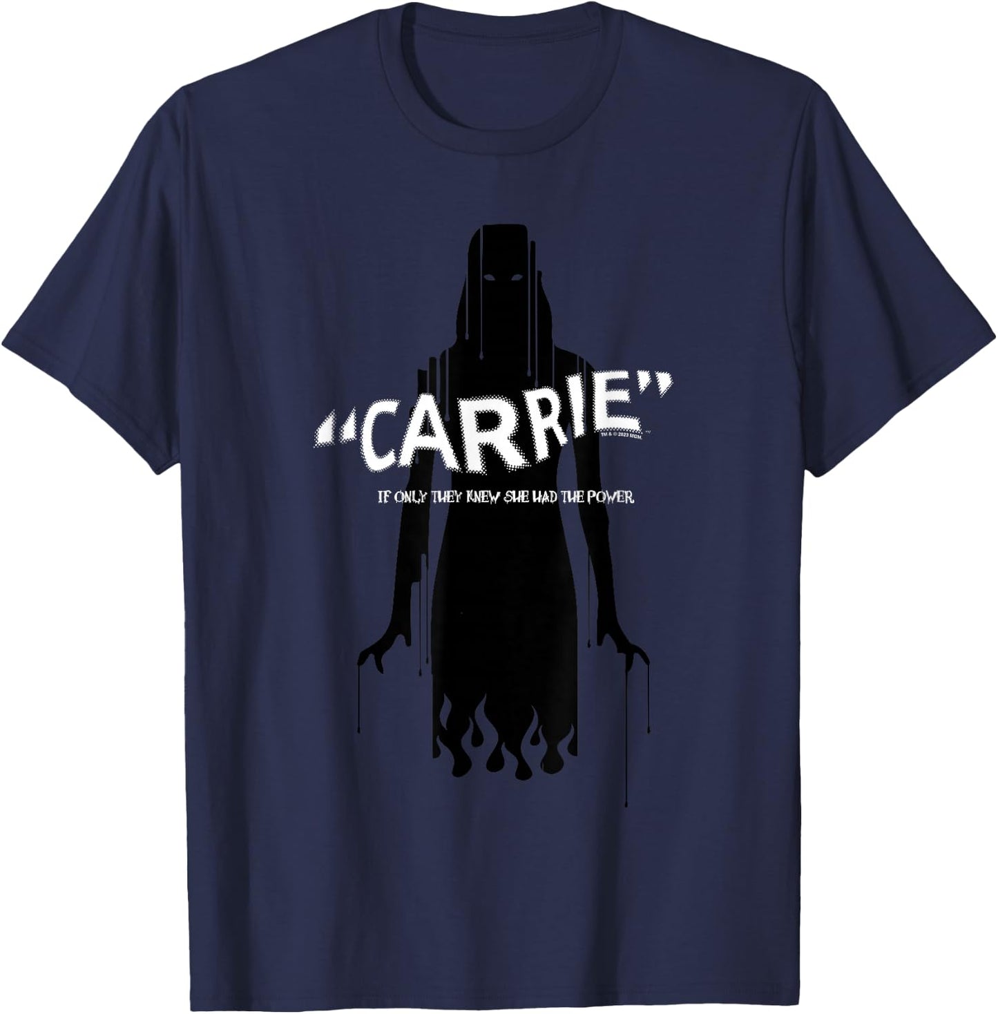 Carrie If Only They Knew She Had The Power Evil Silhouette T-Shirt - T-Shirt | Navy