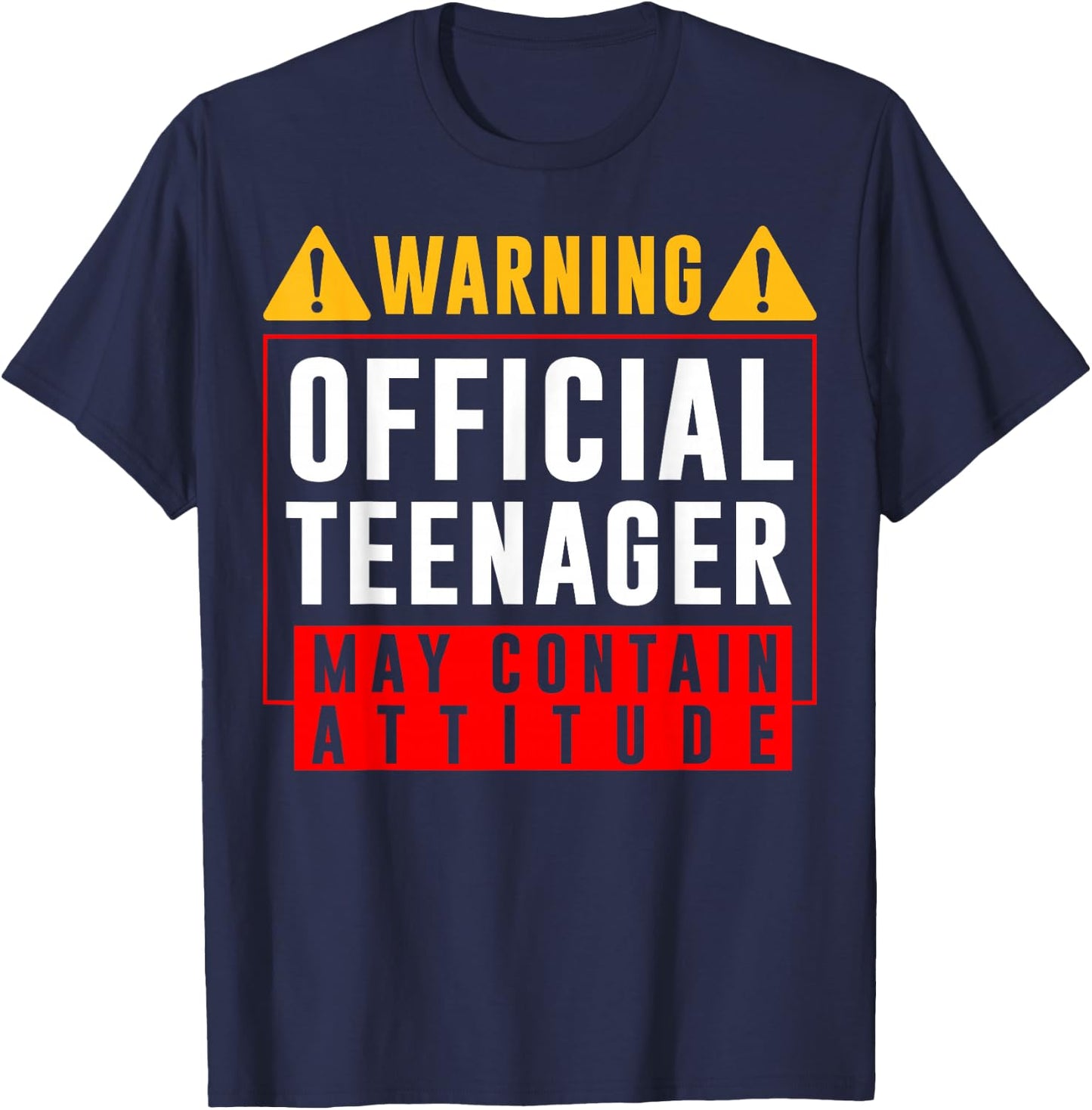 Boys and Girls - You are 13 - Sign Warning Offical Teenager T-Shirt - T-Shirt | Navy