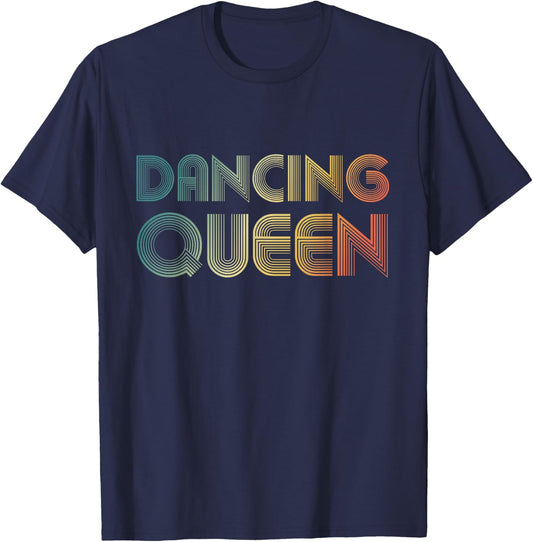 Disco Queen Funky Vintage 70s 80s For Dance Parties T-Shirt - T-Shirt | Navy