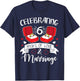 Celebrating 6 Years Of Love And Marriage Happy Husband Wife T-Shirt - T-Shirt | Navy