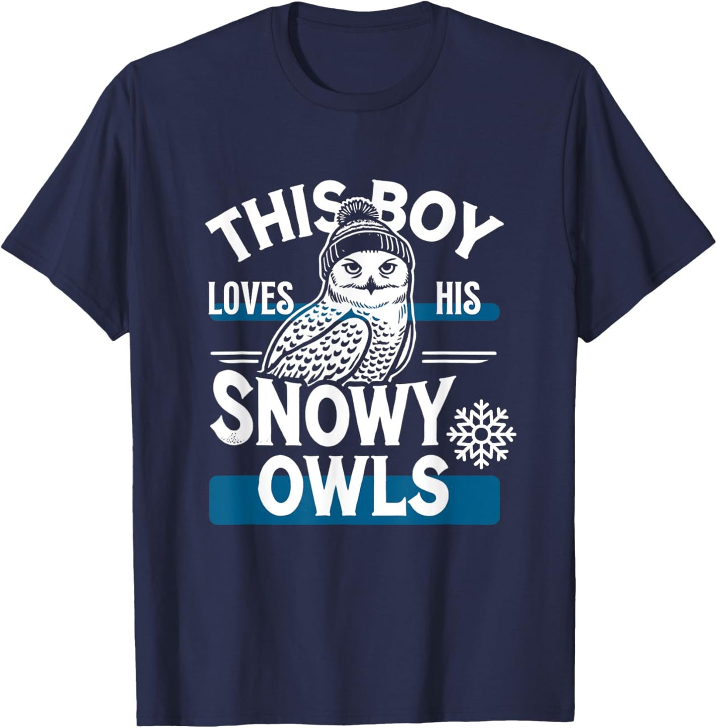 Snowy Owl Boys Snowy Owl Lover Snowy Owls T-Shirt - T-Shirt | Navy