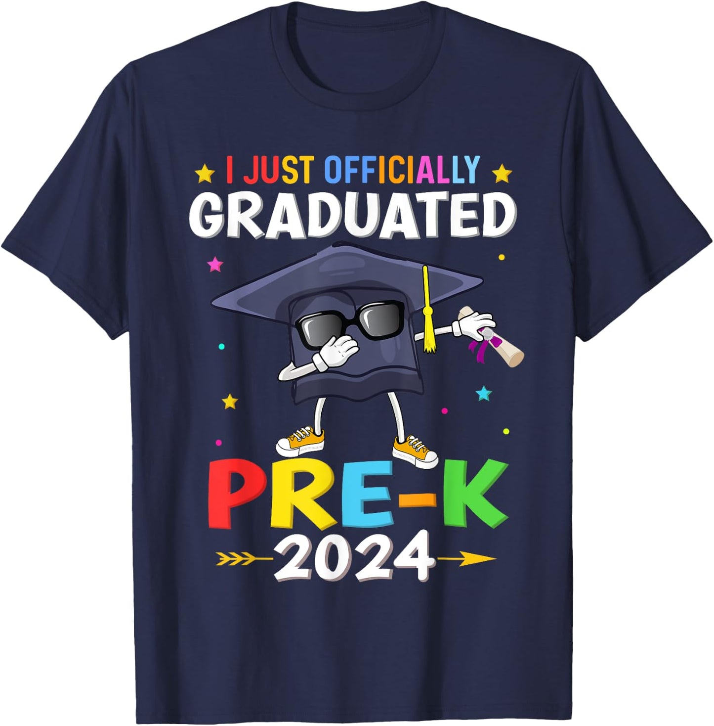 I just Officially Graduated pre k graduation 2024 pre-K kids T-Shirt - T-Shirt | Navy