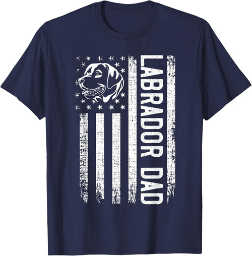 Labrador Retriever Dad Shirt American Flag Lab Dog Dad Men