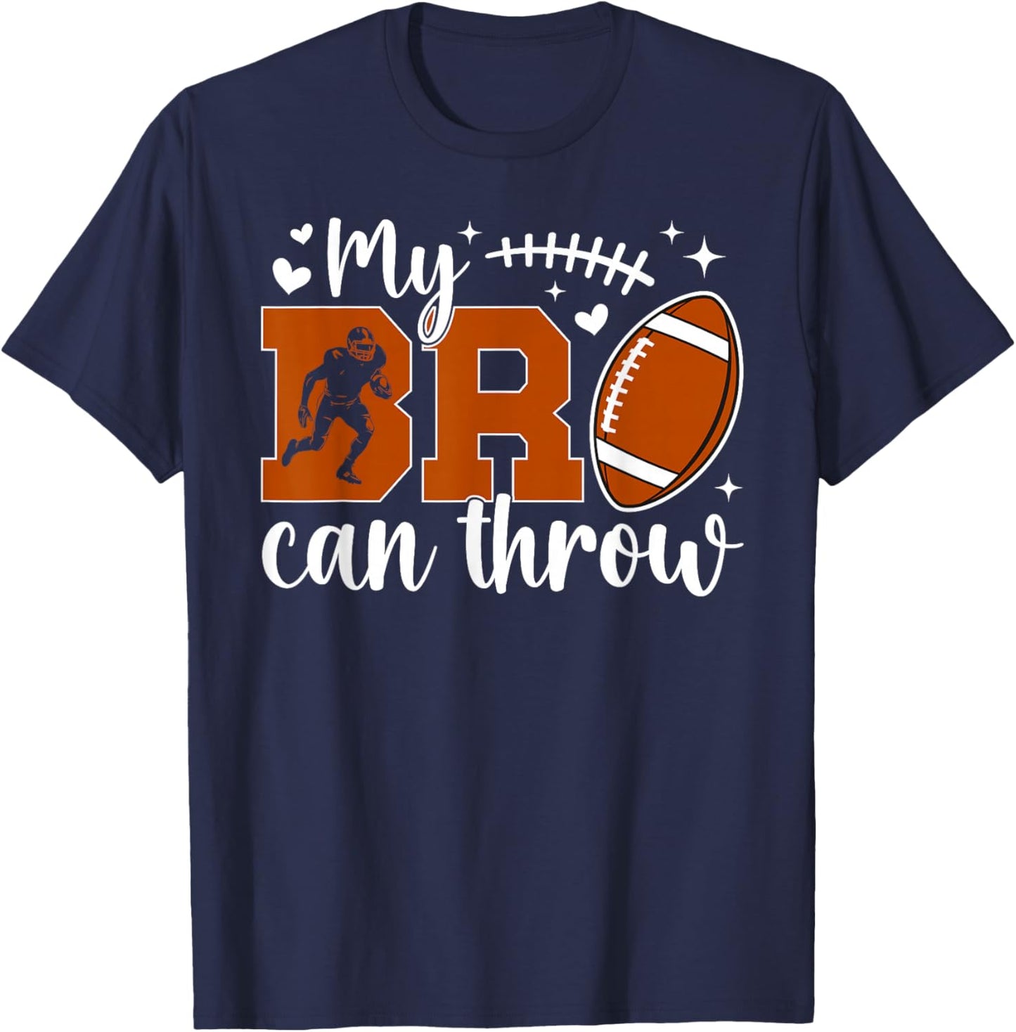 My Bro Quarterback Sister Of A Football Quarterback Sis T-Shirt - T-Shirt | Navy