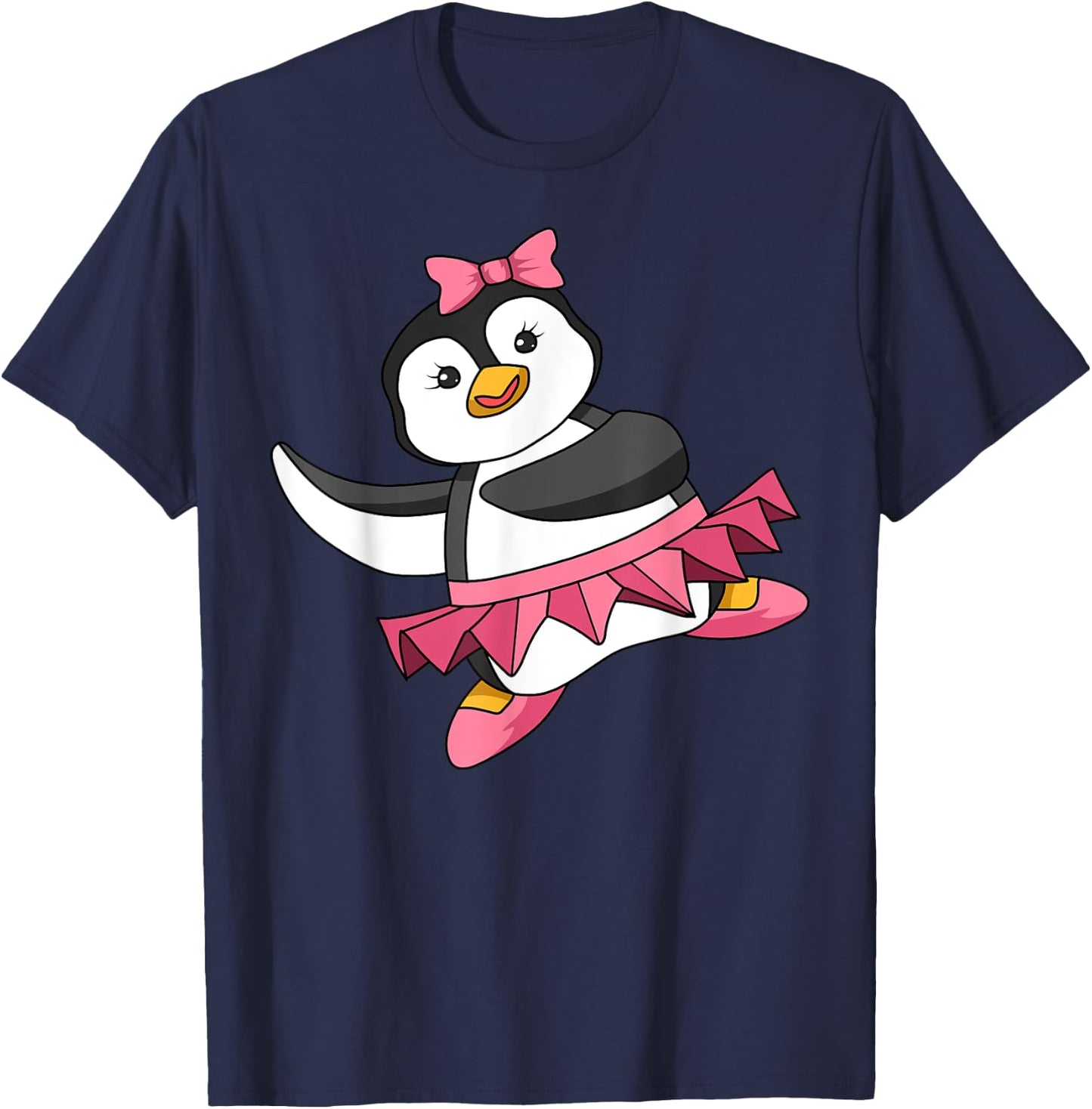 Penguin Ballerina Dance Ballet Dancer Flightless Bird Lover T-Shirt - T-Shirt | Navy