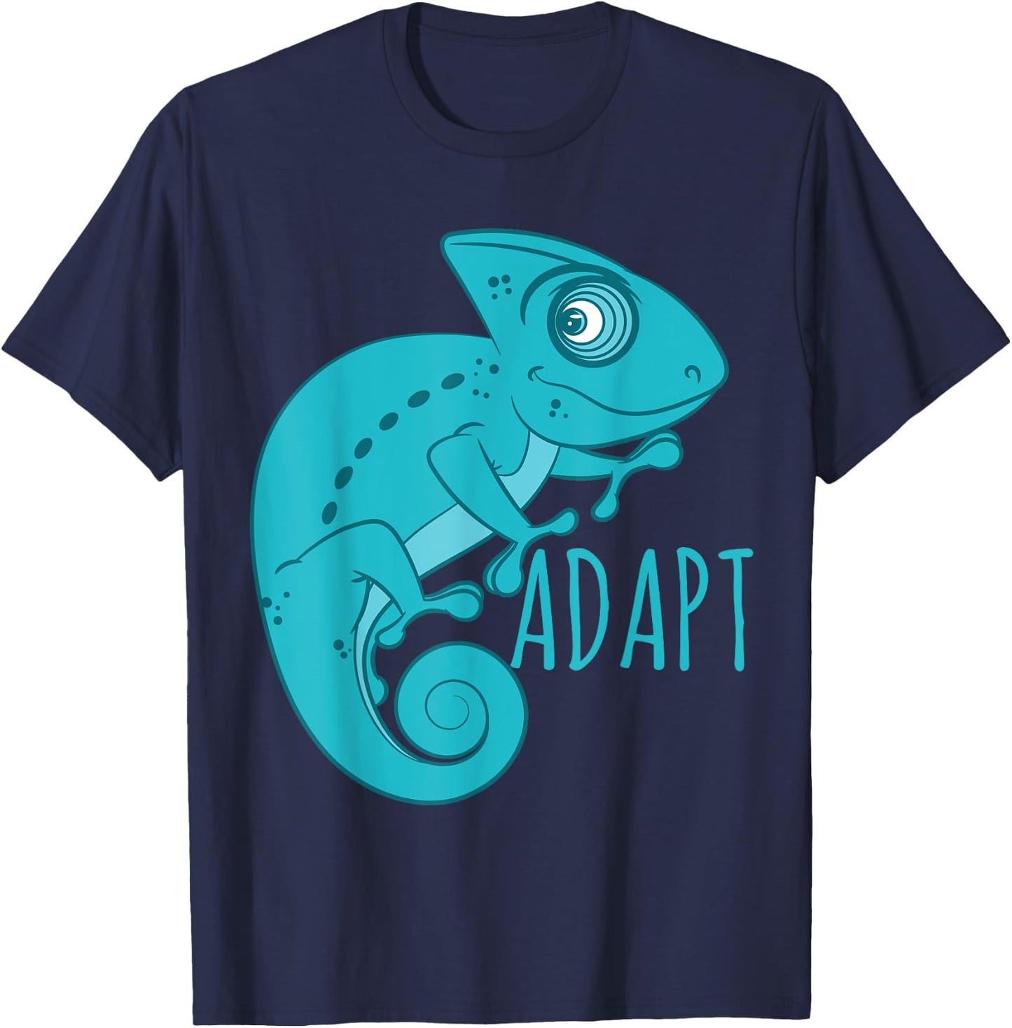 Chameleon T Shirt - Blue Art Chameleon - Adapt T-Shirt - T-Shirt | Navy