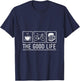 Funny Bicycle Beer Good Life Cycling T-Shirt - T-Shirt | Navy