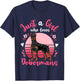 Doberman Just a Girl Who Loves Dobermans T-Shirt - T-Shirt | Navy