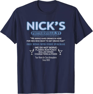 It's A Wonderful Life Nicks Bar George Bailey Clarence Gift T-Shirt - T-Shirt | Navy