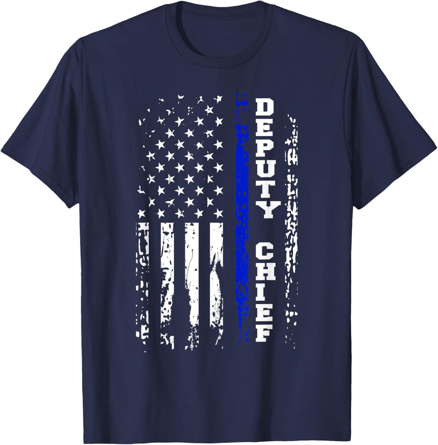 Police Deputy Chief Shirt Police Rank Deputy Chief Gift T-Shirt - T-Shirt | Navy