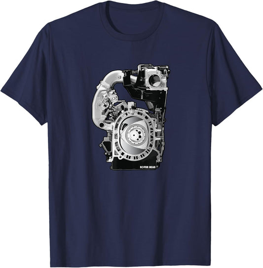Rotary Engine 13B Turbo T-Shirt - T-Shirt | Navy