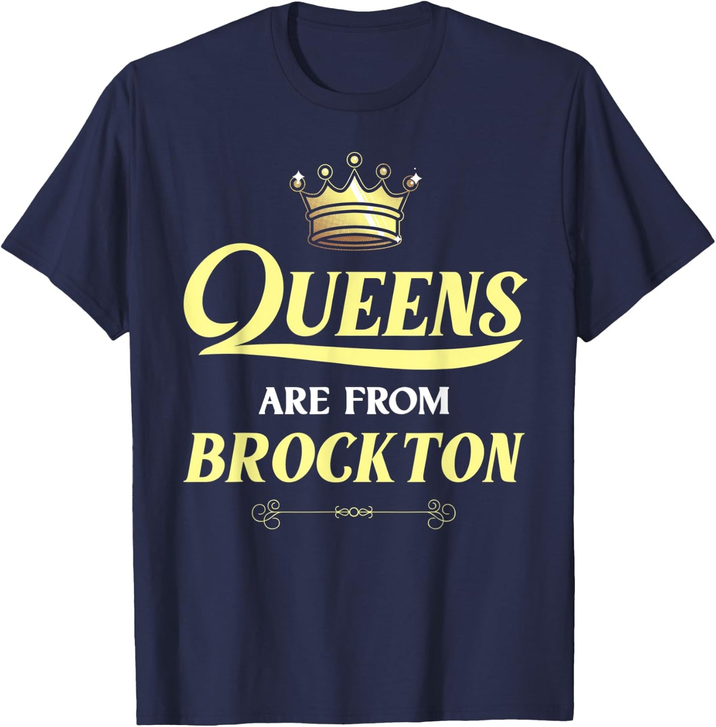 BROCKTON Gift Funny Home Roots Grown Born City USA Heritage T-Shirt - T-Shirt | Navy