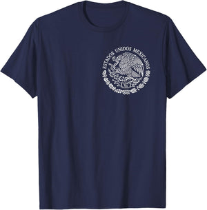 Mexican Flag Mexican Eagle T-Shirt - T-Shirt | Navy