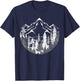 Wildlife Forest Hiking Mountains Outdoor Trees Nature Forest T-Shirt - T-Shirt | Navy