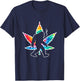 Sasquatch Bigfoot Tie Dye Pot Leaf T-Shirt - T-Shirt | Navy