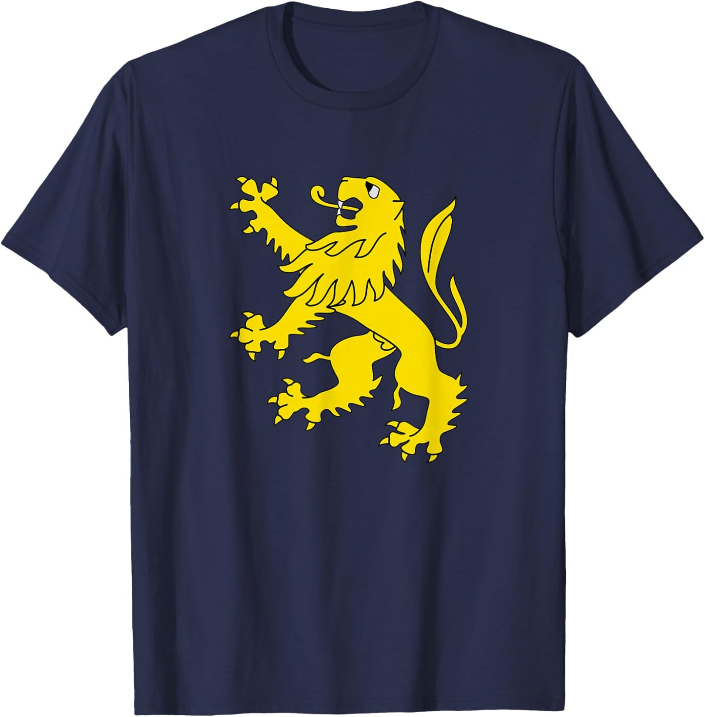 Gold Lion Rampant T-Shirt - T-Shirt | Navy