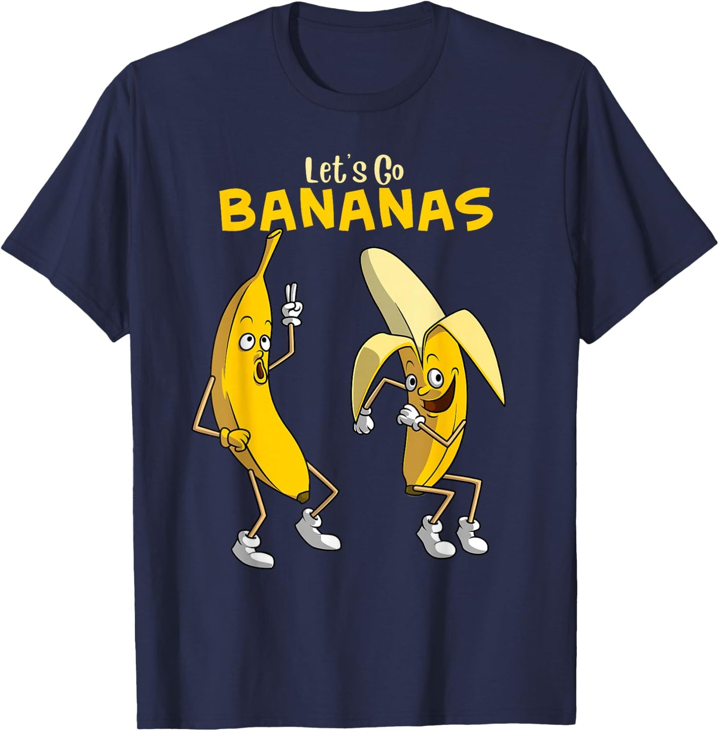 Funny Let's Go Bananas Gift Kids Boys Girls Cute Fruit Dance Small T-Shirt - T-Shirt | Navy